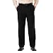 Haggar Men's Cool 18 Pro Classic Fit Pleat Front Expandable Waist Pant, Black, 34Wx30L