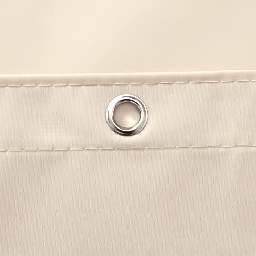 Image of Barossa Design Beige Shower Curtain Liner with 6 Magnets - Waterproof PEVA Shower Liner for Bathroom, 72 inch x 72 inch Standard Size, PVC Free, Metal Grommets - Beige, 72x72