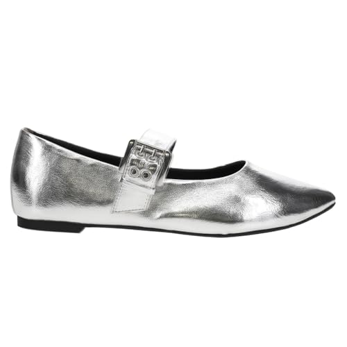 BC Women's Spinning Around Metallic Mary Jane Flat
