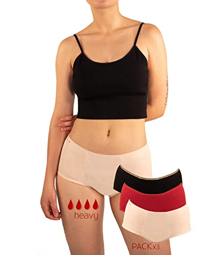 Cool Period Culotte Menstruelle Ultra Absorbante en Coton, Culotte Incontinence et Fuite Urinaire légère Pour Femme, Sous-Vêtements de Protection Urinaire, Culotte de Règles Lavables, marque Française