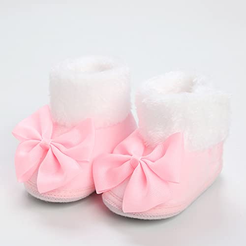 Toddler Winter Snow Boots Boys Girls Cold Weather Booties Nonslip Lightweight Outdoor Shoes Comfortable Walker Shoes Pink #TOP1
