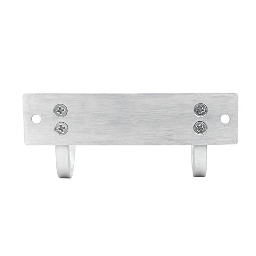 WEBI Solid SUS 304 Coat Bath Towel Hook Hanger Rail Bar, 2 Hooks, for Bedroom, Bathroom, Foyer, Hallway, Entryway, Great Home Office Storage & Organization, Brushed Finish, J-DBG02-2, 2 Pack - Thumbnail 4