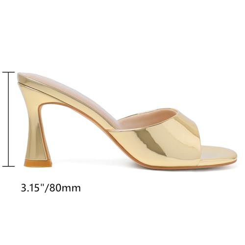 Image of Susanny High Heels for Women Pointed Open Toe Strappy Chunky Block Heels Ankle Strap Stiletto Kitten Heeled Sandals Wedding Bridal Party Prom Sexy Dress Shoes