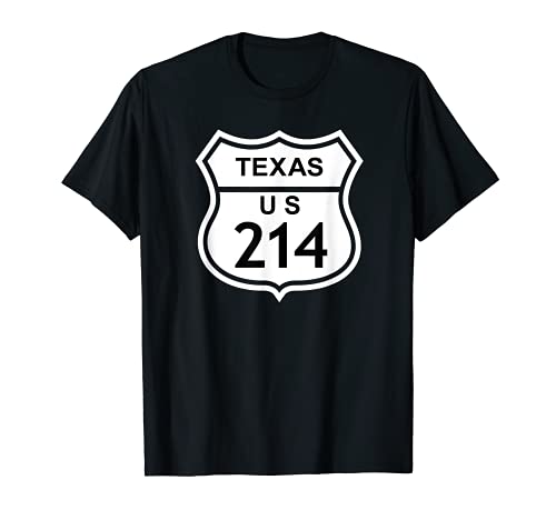 214 Texas Código de área, TX Highway Home State Gift Camiseta