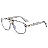 SHEEN KELLY Retro Pilot Anti-blue Light Eyewear Männer Trendy Mode Quadrat Metall Schwarz Brille Frame Designer 80s 90s