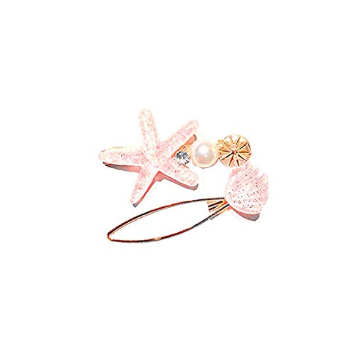 OWX 2pcs Starfish Hair Clip handmade for Women Girls, Sea Star, Random, Size No Size, Ladies and Girls Headwear Styling Tools Hair Accessories,Hair Barrette