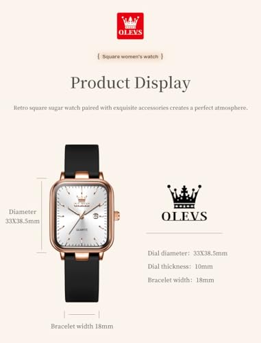 Image of OLEVS Watch for Women Analog Quartz Original Womens Watch Fashion Ultra Thin Minimalist Silicone Strap Waterproof Slim Watches for Ladies
