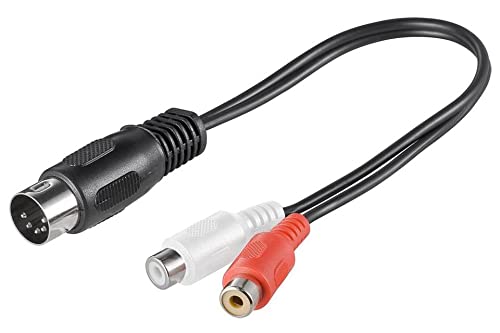 YKA 5 Pin Din to 2 Rca Dişi Kablo 1.5 Metre Yüksek Kalite