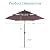 Best Choice Products 10ft 3-Tier Solar Patio Umbrella, Outdoor Market Sun Shade for Backyard, Deck, Poolside w/ 24 LED Lights, Tilt Adjustment, Easy Crank, 8 Ribs - Deep Taupe