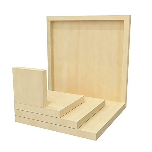 Buy Worown 5 Pcs 5 Sizes (4, 6, 8 ,10 & 12 Inch) Wood Panels, Canvas