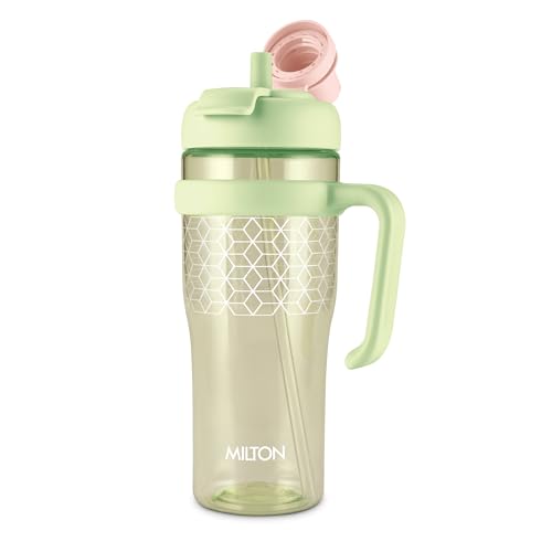 Image of MILTON Champion 900, 2-in-1 Sip or Gulp Lid Tumbler 886 ml | Tritan Plastic Water Bottle with Handle | Leak-Proof, BPA-Free | Perfect for Office, Travel, Gym Tumbler Bottle for Men and Women, Green