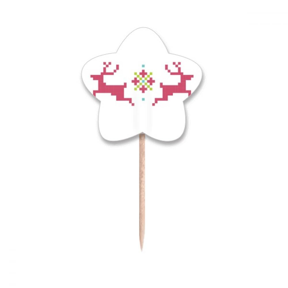 Cure-dents drapeaux étoiles Mas Cerf, lable cupcake picks pour embellir vos cadeaux gourmands