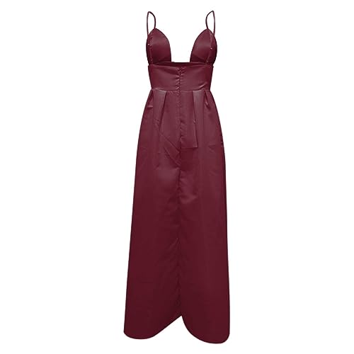 Robe de soirée halter au décolleté deep V plongeant et coupe slim fit ajustée - 2