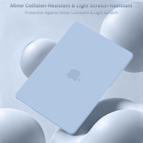 Image of MOSISO Compatible with MacBook Air 13 inch Case M5 2026 M4 2025 M3 M2 2024-2022 A3449 A3240 A3113 A2681,Hard Shell&Keyboard Cover&Screen Film&Pouch for MacBook Air 13.6 inch Case, Air Blue