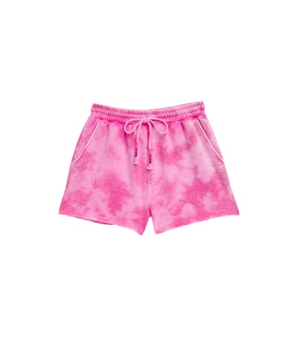 Short décontracté fille confortable avec taille élastique fuchsia