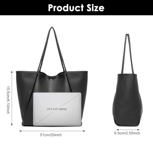 Image of PALAY Tote Bag for Woman Soft Lighweight Puffy Travel Handbag 15.6 inches Laptop Quilted Shoulder Hand Bags for Women