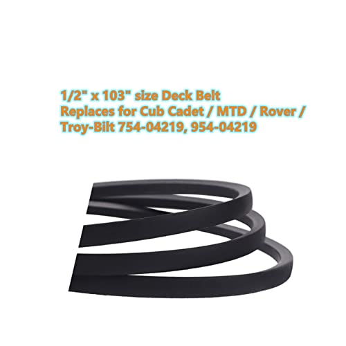 Deck Belt (1/2 x 103) for John Deere, Cub Cadet, and MTD/Troy-Bilt with 46 inch Deck
