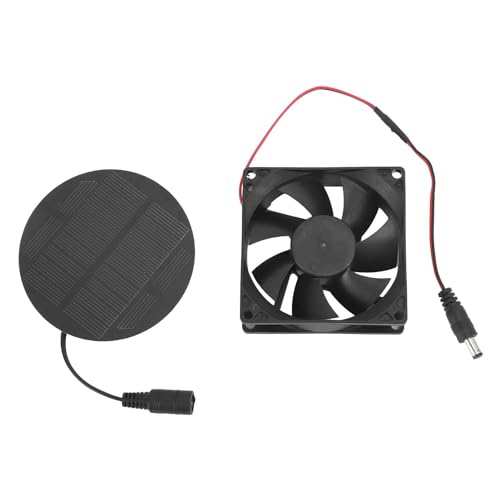 Patifirst Ventilador de invernadero solar, ventilador con energía solar | Ventilador del ático solar | IP65 impermeable, ventilación de enfriamiento para invernadero, gallinero, cobertizo, casa para