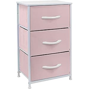 Sorbus kids dresser with 10 drawers and 3 drawer nightstand bundle matching furniture set storage unit organizer chests for clothing bedroom kids rooms nursery closet pink  urban country home decor