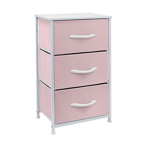 Sorbus kids dresser with 10 drawers and 3 drawer nightstand bundle matching furniture set storage unit organizer chests for clothing bedroom kids rooms nursery closet pink  urban country home decor