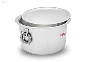 Kitchen Expert Aluminium Patila with Lid | Aluminium Tapela | Patila with Handles | Aluminium Bhagona | Aluminium Tope | Commercial Utensils | Tapeli for Commercial Purpose | Big Tapeli for Cooking