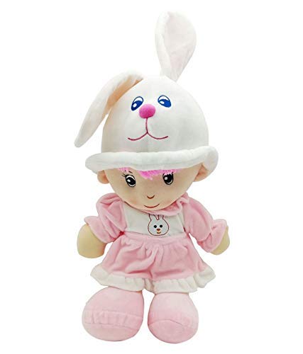 MM RETAILS Soft Fabric Stuff Doll Toy with Attractive Eyes and Cute Hat Soft Toy / Soft Doll with Cute Animal Cap Toy