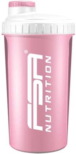 FSA Nutrition Protein Shaker 700 ml mit Messskala und Drehverschluss, für Diät- und Protein-Shakes, BPA frei Bubblegum Pink