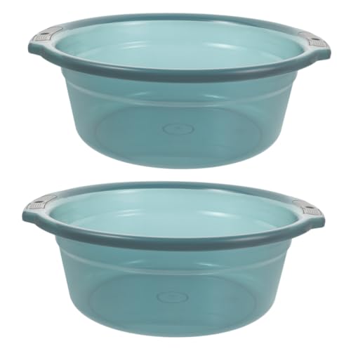 Beavorty 2pcs Large Foot Soaking Tub Wash Basin Laundry Dish Tub Foot Wash Basin with Dual Handles for Spa