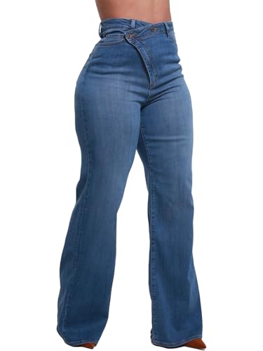 LaiyiVic Wide Leg Jeans for Women Baggy High Waisted Trendy