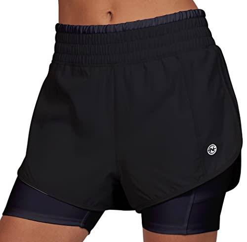 Women's Running Shorts Elastic High Waisted Dry-Fit Moisture Wicking Performance Workout Athletic Biker Compression Pocket2