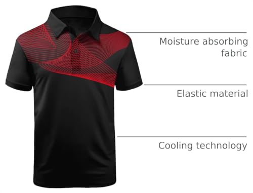 Image of ZITY Golf Polo Shirts for Men Short Sleeve UPF 50+ Athletic Tennis T-Shirt