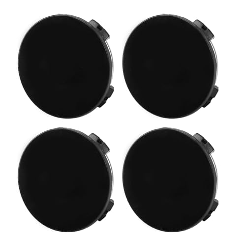Wakects Tapas Centrales para Ruedas de Automóvil Cubiertas para Cubos de Ruedas ABS 57 Mm Juego de 4 Tapas para Cubos de Llantas Reemplazo de Diseño a Presión para Decoración de Llantas de (Black)