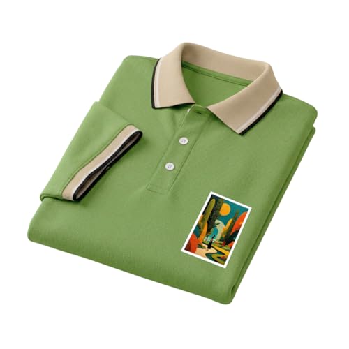 Image of Regular Fit Solid Half Sleeve Casual Tipping Collar Polo T-Shirt for Men