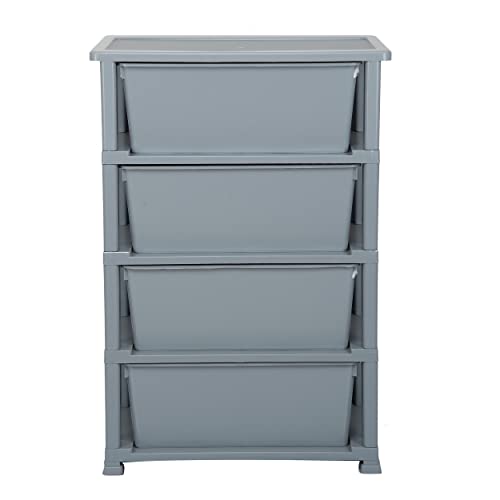 Image of Joyful Studio 4 XL Plastic Modular Drawer System for Home, Office, Hospital, Parlor, School, Doctors, Home and Kids, Product Dimension When assembeled (31cmx39cmx80.9 cm) (jumbo /Grey)