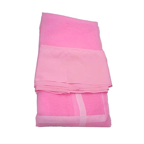 Image of ANS Single Bed Mosquito Net 4x6.5 ft - Pink Rectangle HDPE Nylon Net with 5 ft Height & Matching Cotton Border, Durable, Breathable & Skin-Friendly Insect Protection Canopy