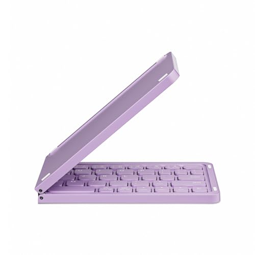 Image of Veout Foldable Bluetooth Keyboard, Ultra-Thin Portable Wireless Keyboard, Lightweight for Laptop, iPad, iPhone, Android, Windows, Mac