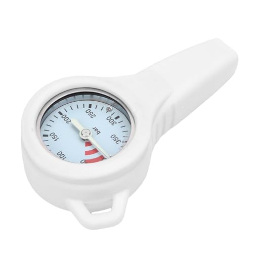 Bnineteenteam Medidor de Presión de Buceo de Acero y Cobre con Diseño Luminoso, Medidor PSI Preciso para Buceo Submarino y Monitoreo de Aire de Neumáticos de Automóvil, Estilo BCD Resistente para