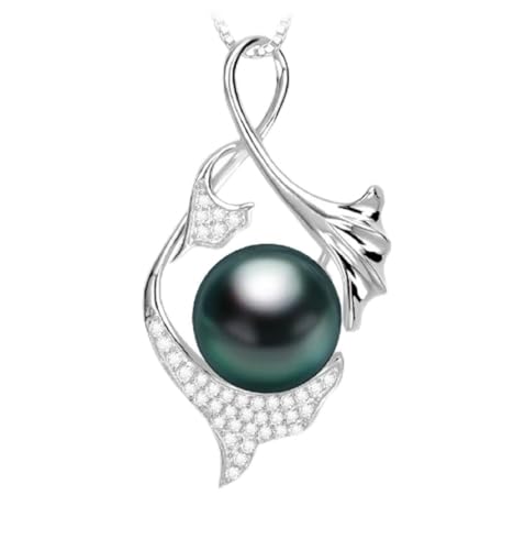 Pendentif avec perle de culture de Tahiti en argent, cadeau idéal