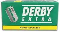 Lâmina De Barbear Inteira Derby Extra Em Aço Inox 50 Peças