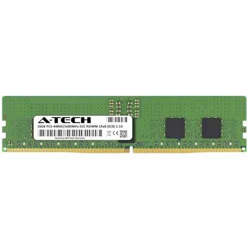 Image of A-Tech 16GB DDR5 5600MHz PC5-44800 ECC RDIMM 1Rx8 (EC8 10x4) Single Rank 1.1V ECC Registered DIMM 288-Pin Server RAM Memory Upgrade Module (A-Tech Enterprise Series)