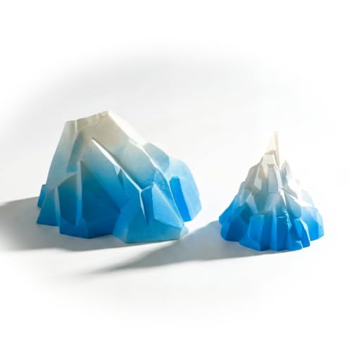 Image of Kai Dream Miniature Diorama Iceberg Resin Sculpture,Mini Ski Figurines | Decor for Home, Office, Miniature Model Building, Winter Wonderland Themed Display, Collectible Figurine