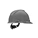 MSA 475364 V-Gard Cap Style Safety Hard Hat With Fas-Trac III Ratchet Suspension | Polyethylene Shell, Superior Impact Protection, Self Adjusting Crown Straps - Standard Size in Navy Gray