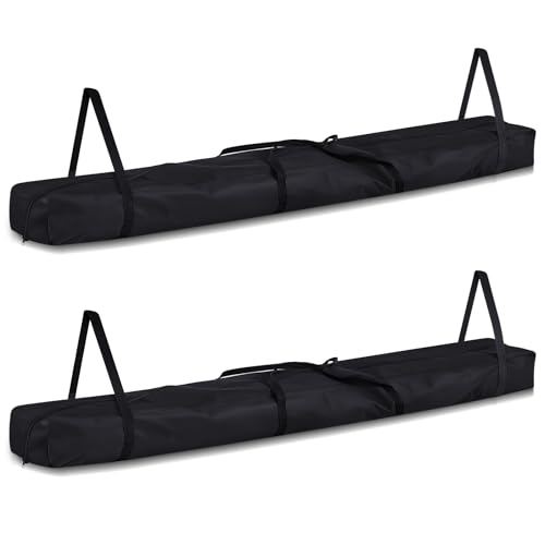 Vincreem 2 Pcs Tent Poles Bag Portable Long Storage for Party Tent with Handles Oxford Poles Carrying Bag for Storing Top Covers, Window Walls, Connectors, Black (96