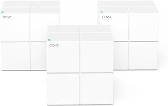 Nova Mesh WiFi System MW6 - Covers up to 4-6 Bedroom Houses- AC1200 Whole Home WiFi Mesh System - Gigabit Dual-Band Mesh Network - Replaces Wireless Router and WiFi Extender - 3-Pack