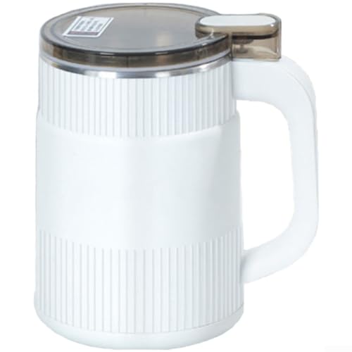 Moulin électrique automatique pour café, épices, noix et céréales avec couvercle transparent et temps de broyage réglable pour des résultats uniformes (blanc)