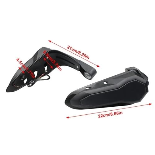 Protège-mains pour guidon de moto avec LED pour cross - 7
