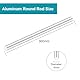 iMeistek Aluminiumstäbe,6mm x 300mm Runde Massive Aluminiumstäbe für RC-Modellautos,Gartendekoration,Industriemaschinen,DIY-Basteln (5Stück)