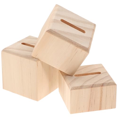 Ciieeo Porta Anelli in Legno Massello Set da 3 Pezzi Base Espositiva Piatta Antiscivolo, Supporto da Tavolo per Esposizione e Organizzazione Anelli in Gioielleria e Cassettiere