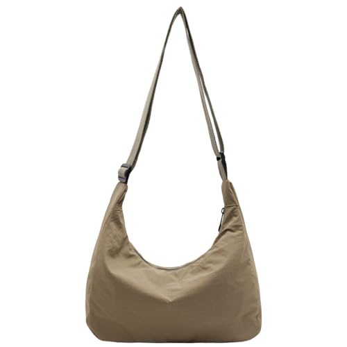 Nylon Crossbody Bags for Women Purses Casual Waterproof Shoulder Sling Bag Lightweight Small Crescent Cross Body Bag Green