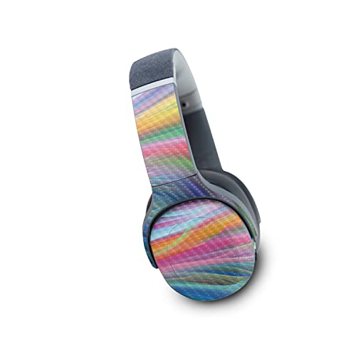 Image of MightySkins Carbon Fiber Skin Compatible with Skullcandy Crusher Evo Wireless - Rainbow Waves | Protective, Durable Textured Carbon Fiber Finish | Easy to Apply | Made in The USA